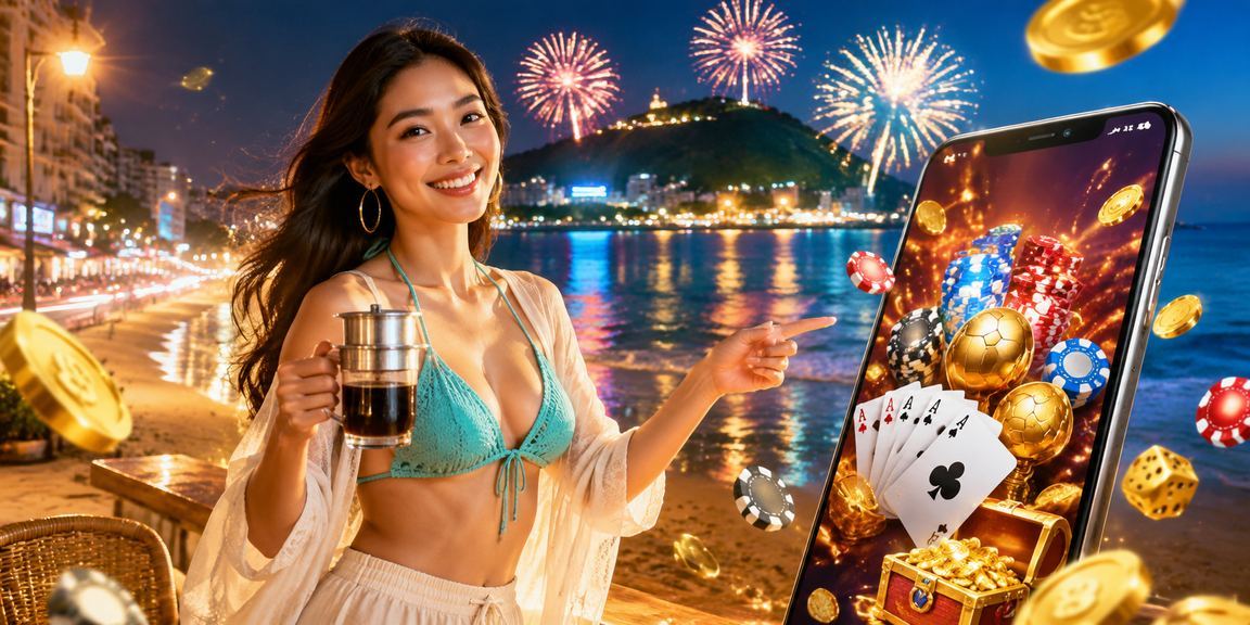 Người dùng Việt Nam chơi game trên điện thoại tại quán cà phê Vũng Tàu